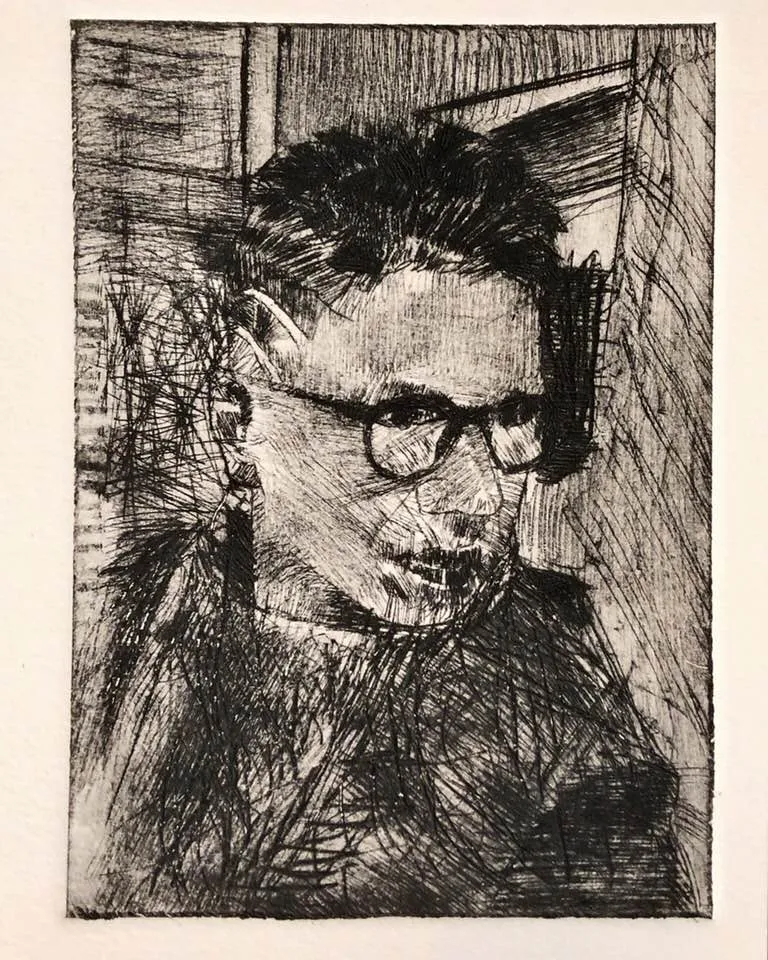 Intaglio drypoint prints, drypoint intaglio print (2)