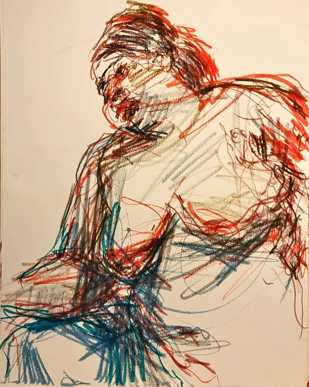 Figure Drawings, marker on paper (3)