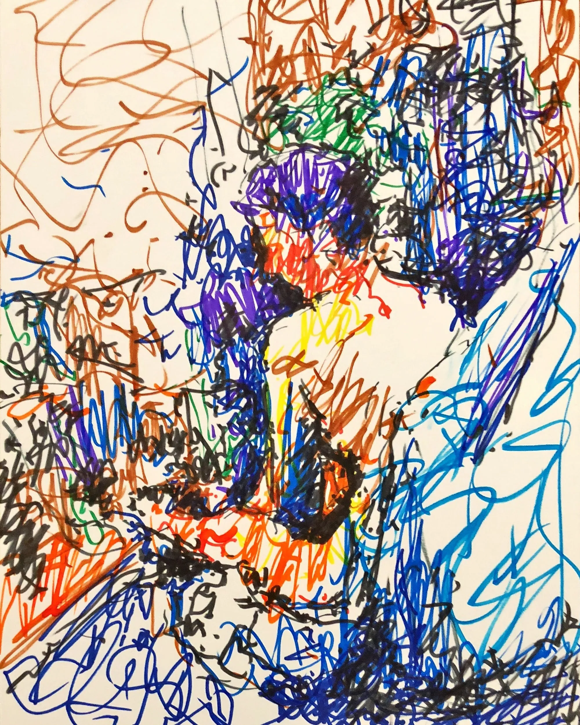 Marker Drawings, marker on paper